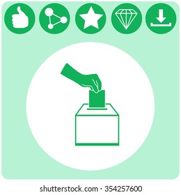 Vote ballot vector icon