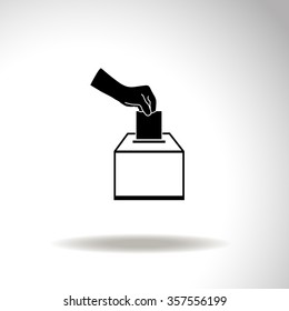 Vote ballot vector icon