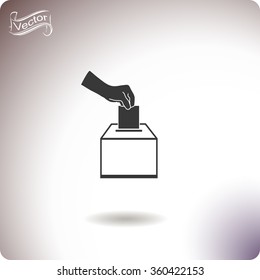 Vote ballot vector icon