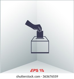 Vote ballot vector icon