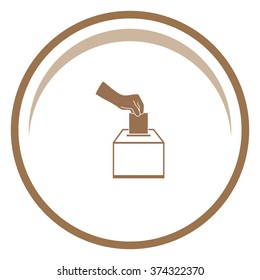 Vote ballot vector icon