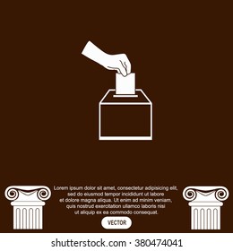 Vote ballot vector icon