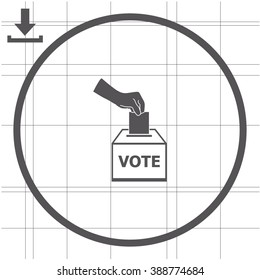 Vote ballot vector icon