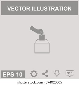 Vote ballot vector icon