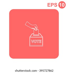 Vote ballot vector icon