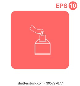 Vote ballot vector icon