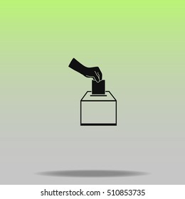 Vote ballot vector icon