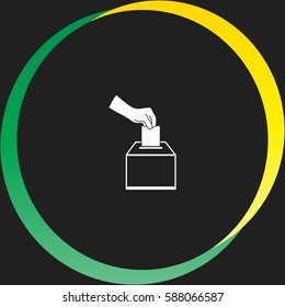 Vote ballot vector  icon