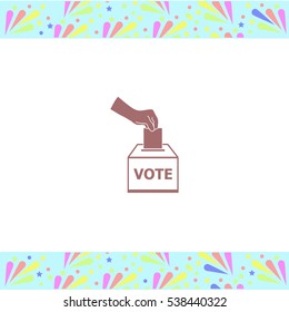 Vote ballot vector icon on white background. Isolated illustration. Business picture.