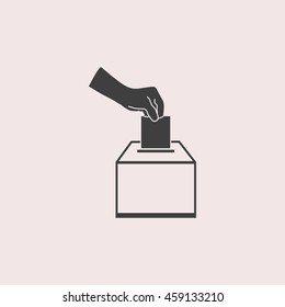 Vote ballot web icon. Isolated illustration