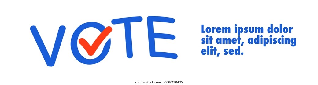 Vote banner. Vote template. Vector