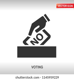 vote black vector icon on white background