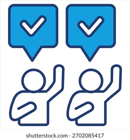 Votar Ilustración vectorial Blue Icon