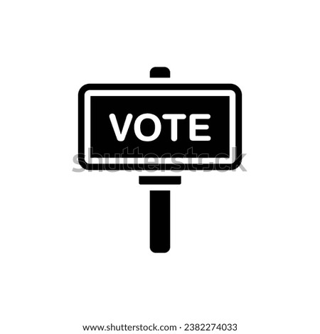 Vote Board Filled Icon Vector Illustration