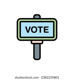 Vote Board Icon Vector Illustration