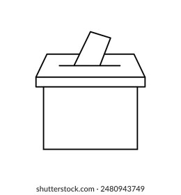 Icono de la urna aislado sobre fondo blanco para gráfico y Diseño web. Elección Votar concepto icono Plantilla color editable. Ilustración vectorial. Archivo Eps 5.