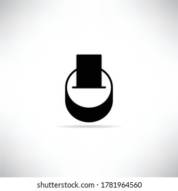 icono de cuadro de voto con ilustración de vector de sombra de caída