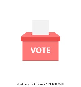 Vote box icon flat style