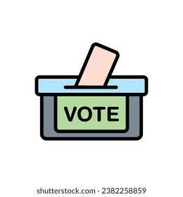 Ilustración vectorial de icono de caja de voto