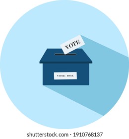 Caja de votaciones, ilustración, vector sobre un fondo blanco.