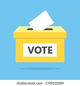 Vote Box vote paper put in election box Illustration Vector