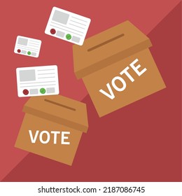 urnas y papeletas de voto, democracia