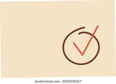 Ilustración vectorial de boletín de votación