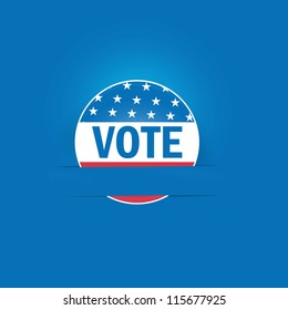 Vote Button Applique Vector Background
