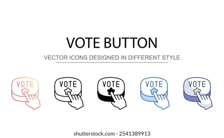 Vote O ícone do botão Design com fundo branco ilustração de stock