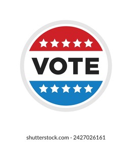 Vote Button, Vote Icon, Vote Now, President Election, Election, Vote Vector, I Voted Sticker, Presidential Election, Vector Illustration Background