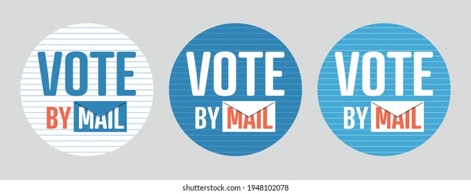 Vote by mail Stamps. Flat vector logo.