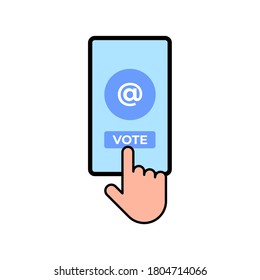 Vote by mail. Stay Safe concept. The 2020 United States Presidential Election. Template for background, banner, card, poster with text inscription. Vector EPS10 illustration.