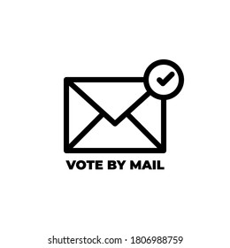 Vote by mail. Stay Safe concept. The 2020 United States Presidential Election. Template for background, banner, card, poster with text inscription. Vector EPS10 illustration.