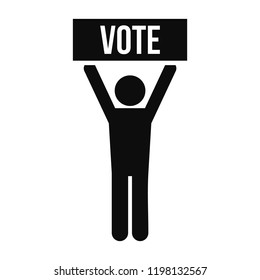 Vote candidate icon. Simple illustration of vote candidate vector icon for web design isolated on white background