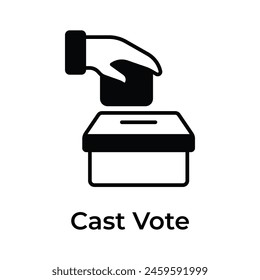 Vote casting icon design, ready to use vector