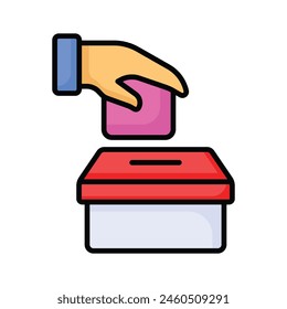 Vote casting icon design, ready to use vector