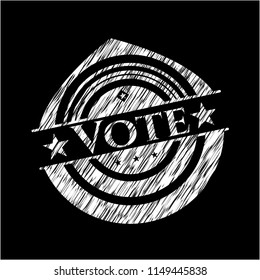 Vote chalk emblem