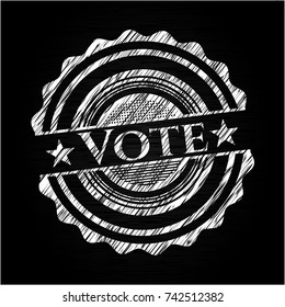 Vote chalk emblem