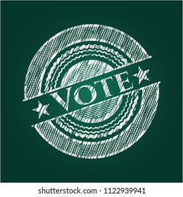 Vote chalkboard emblem
