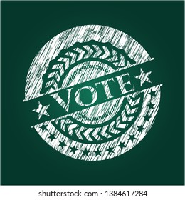 Vote chalkboard emblem. Vector Illustration. Detailed.