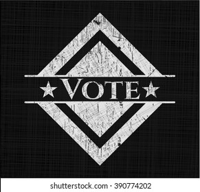 Vote with chalkboard texture