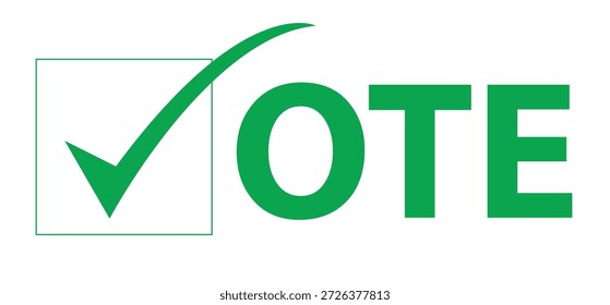 Ilustração de arte vetorial de marca de seleção de voto