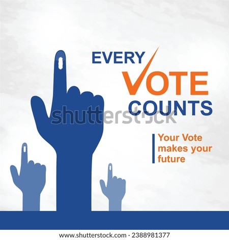 Vote Concept, Elections. Count.  Social Media Post Vector Template