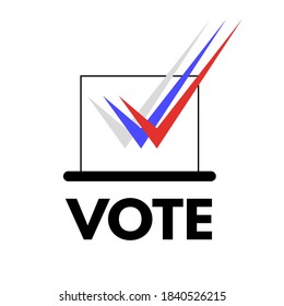 Vote. The concept for the elections. Vector, on a white background, isolated.