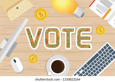 Vote concept vector design