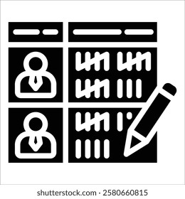Vote Counting Icon Element For Design