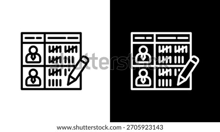 Vote Counting White Icon Set Design