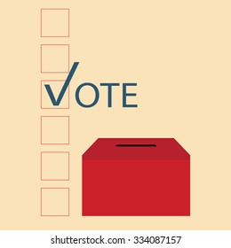 Vote design with Ballot boxes, conceptual vector illustration.