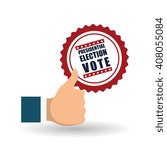 vote design over white background, vector illustration