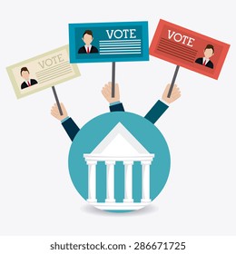 Vote design over white background, vector illustration.